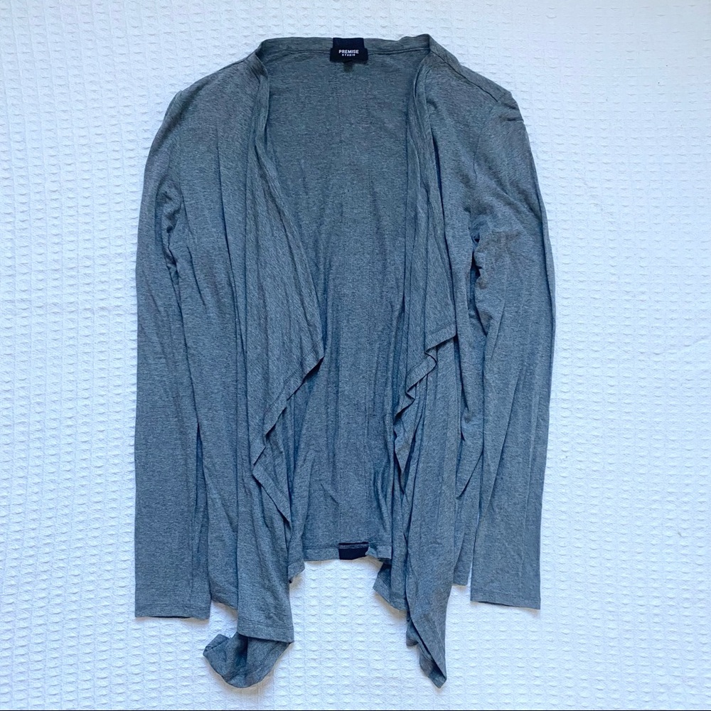 Premise grey waterfall cardigan size Small